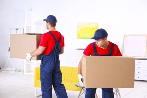 Flat removals in Snaresbrook with a moving team near an apartment building