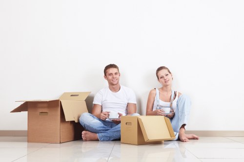 Local movers handling furniture for a small removal in Snaresbrook
