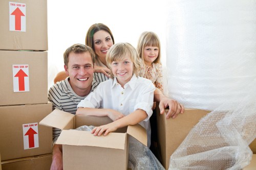 Organized household packing materials for a move in Snaresbrook